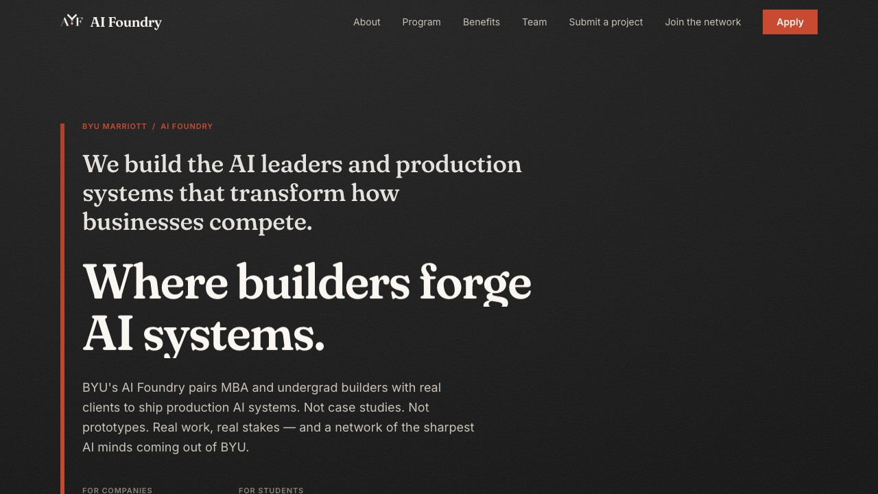BYU AI Foundry site